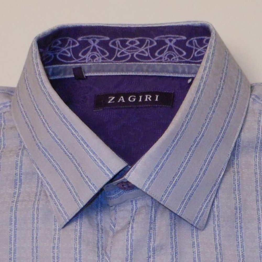 ZAGIRI colorful striped men dress shirt